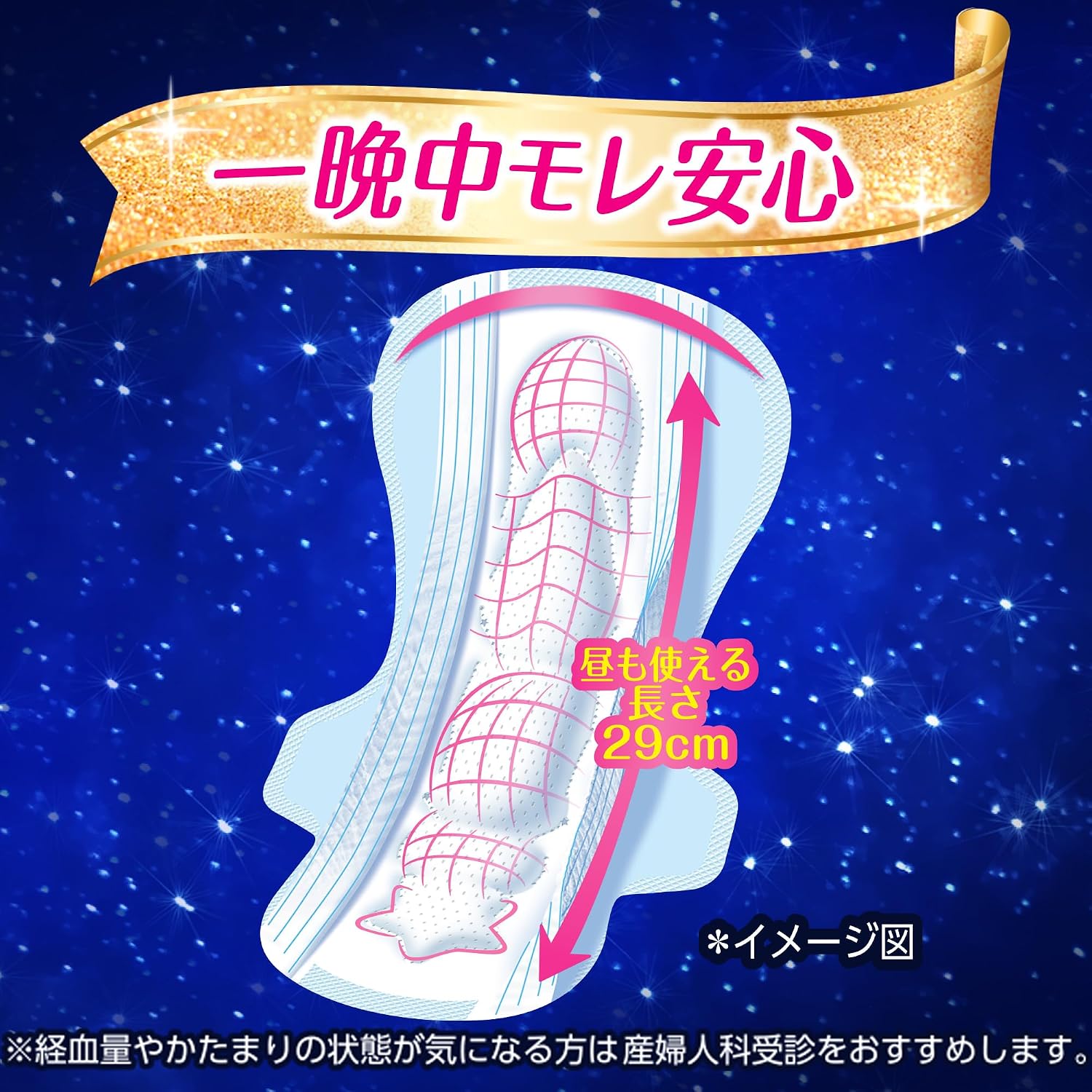 Thumbnail 3 de ソフィ 超熟睡ガード290 多い夜用ナプキン 使い捨てパッド 46枚
