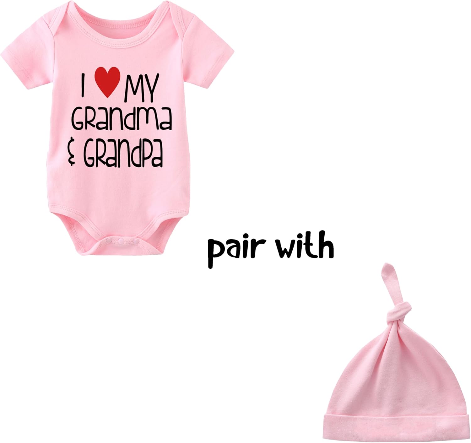 Thumbnail 2 de Baby Strampler-Body (2er-Set) „I Love My Grandma Grandpa“ von culbutomind – kurzarm, aus 100% Baumwolle
