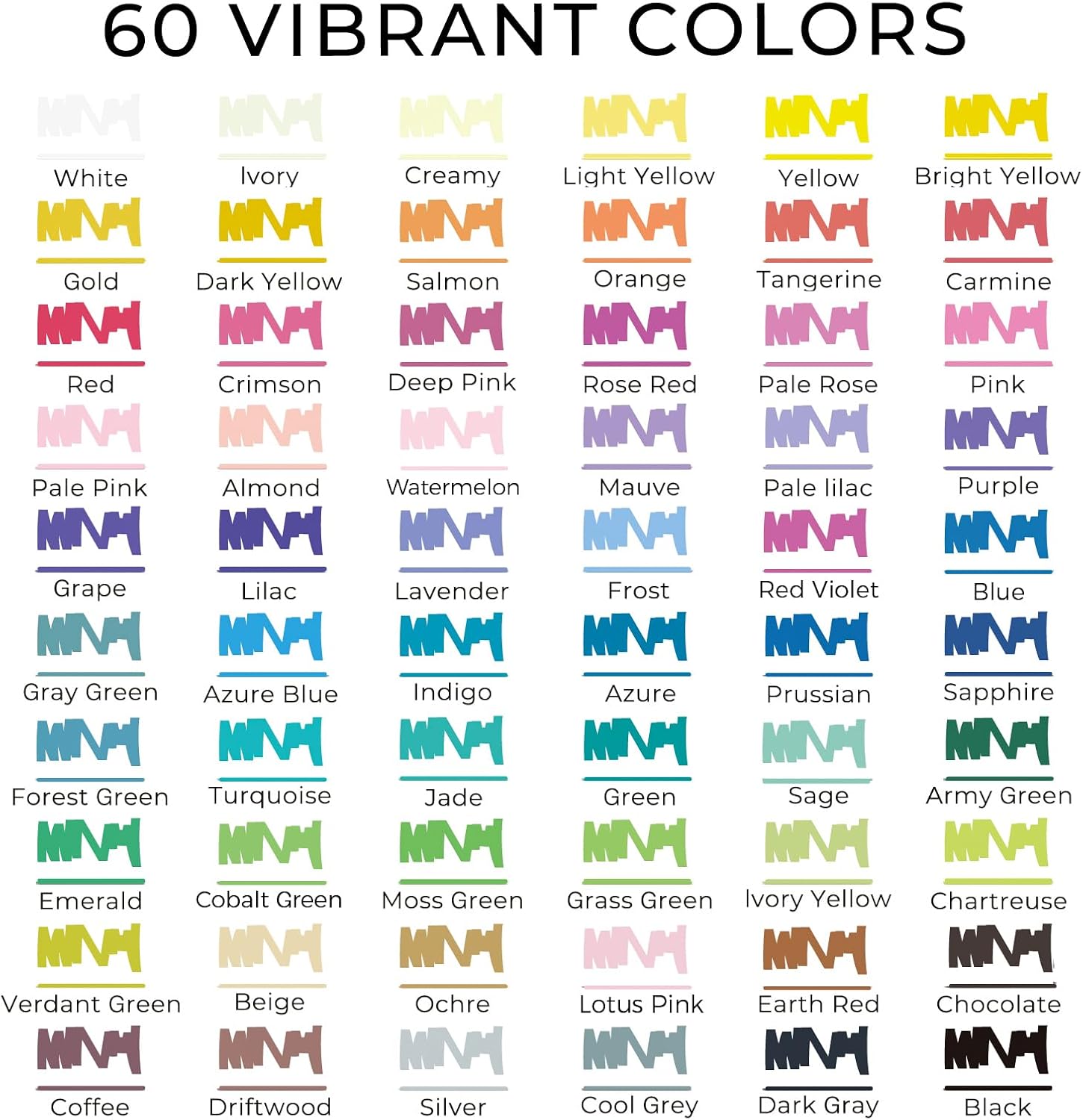 Thumbnail 1 de Artecho Acrylic Paint Pens 60 Colours — dual tip 🎨