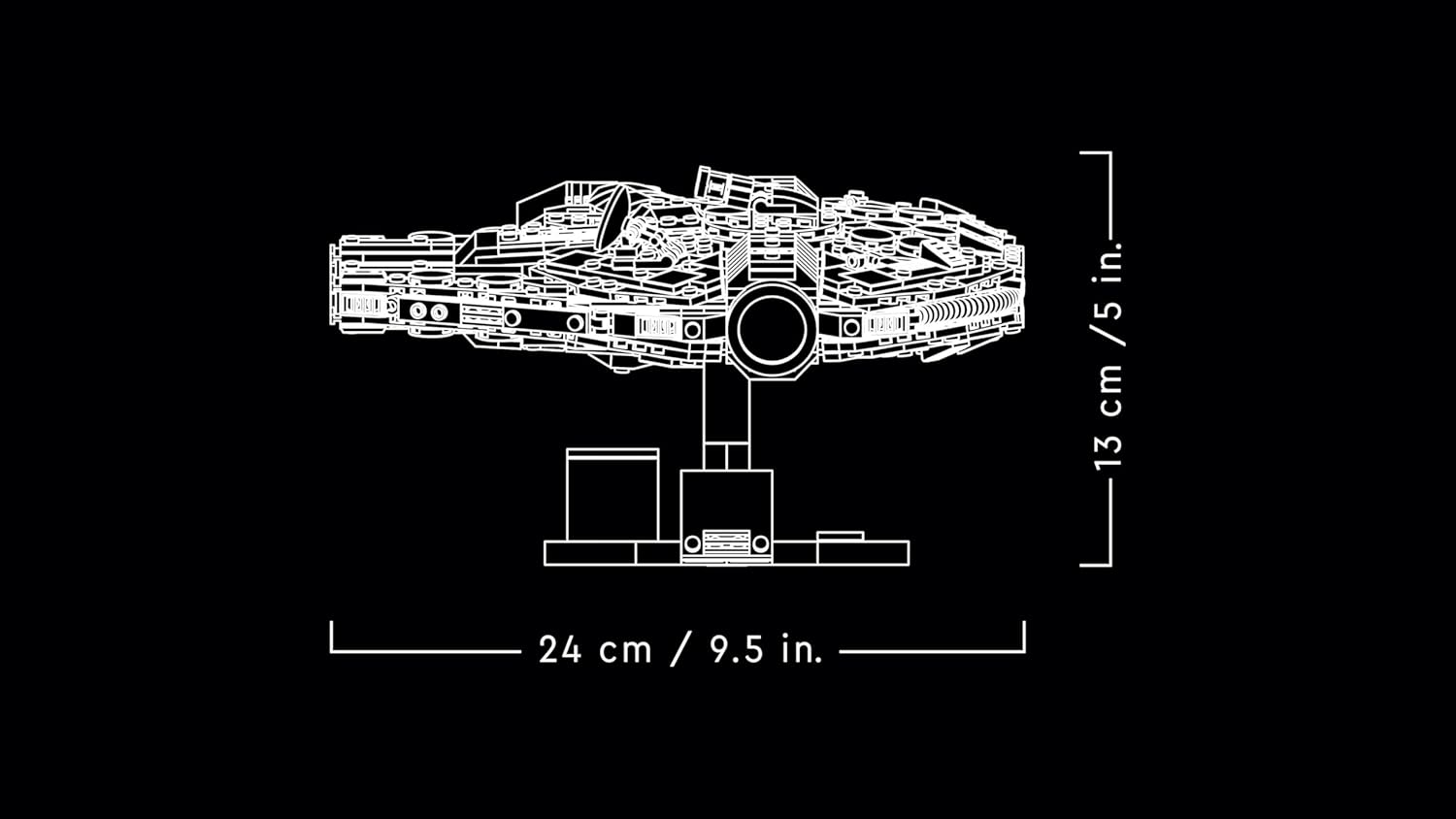 Thumbnail 6 de LEGO Star Wars 75375 Millennium Falcon – Set da Costruire per Adulti, Esposizione e Targhetta inclusa