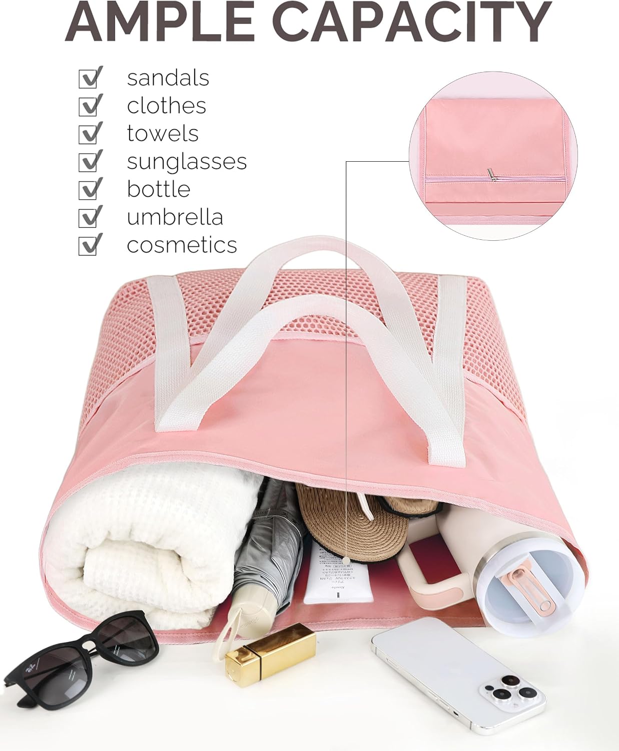 Thumbnail 6 de HOMESPON beach tote bag 38.1x15.9x35.6cm