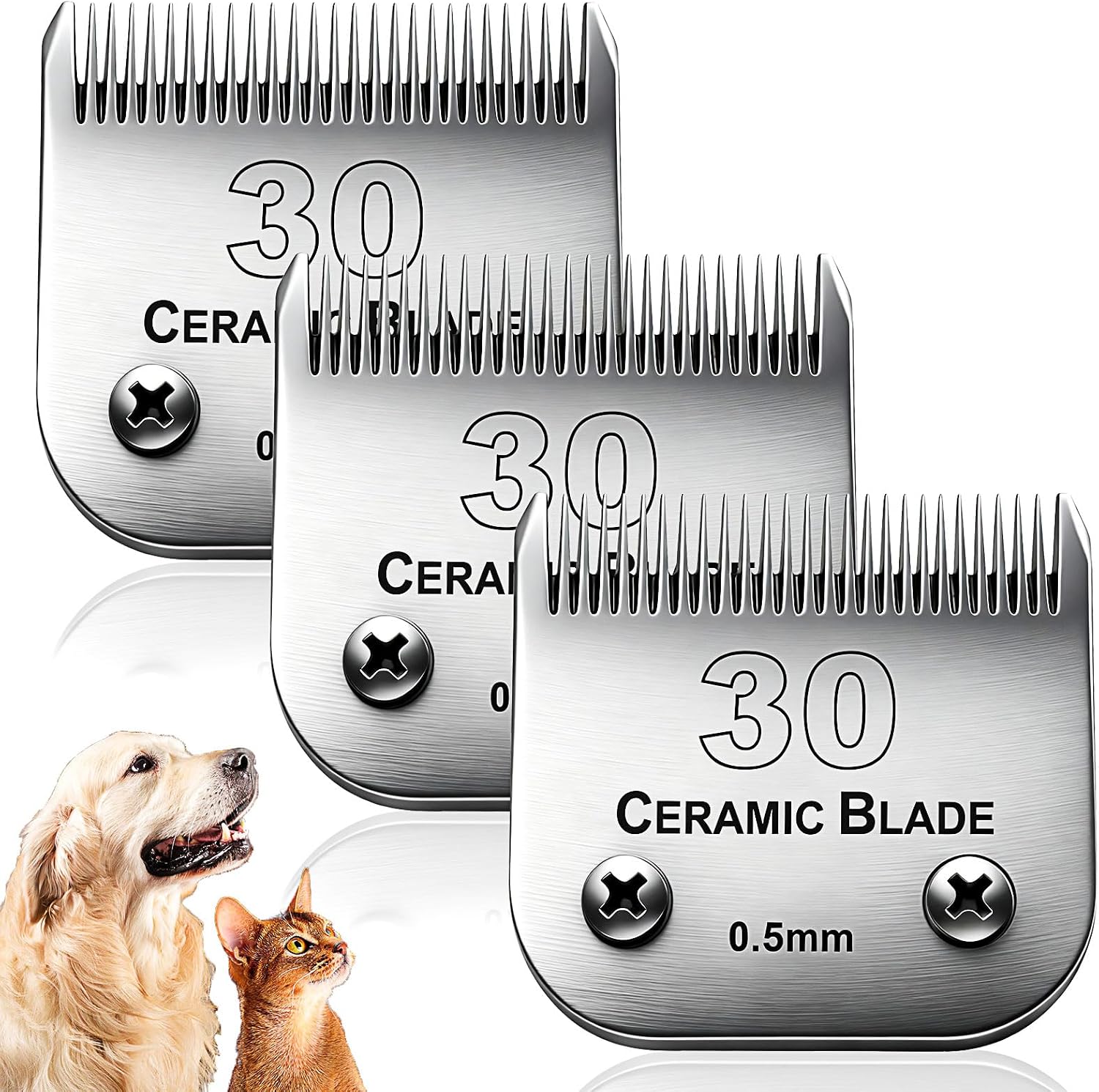 Thumbnail 6 de Dog Grooming Replacement Blades 4FC (9.5mm) – Ceramic & Stainless Steel, compatible with Andis, Oster and Wahl clippers