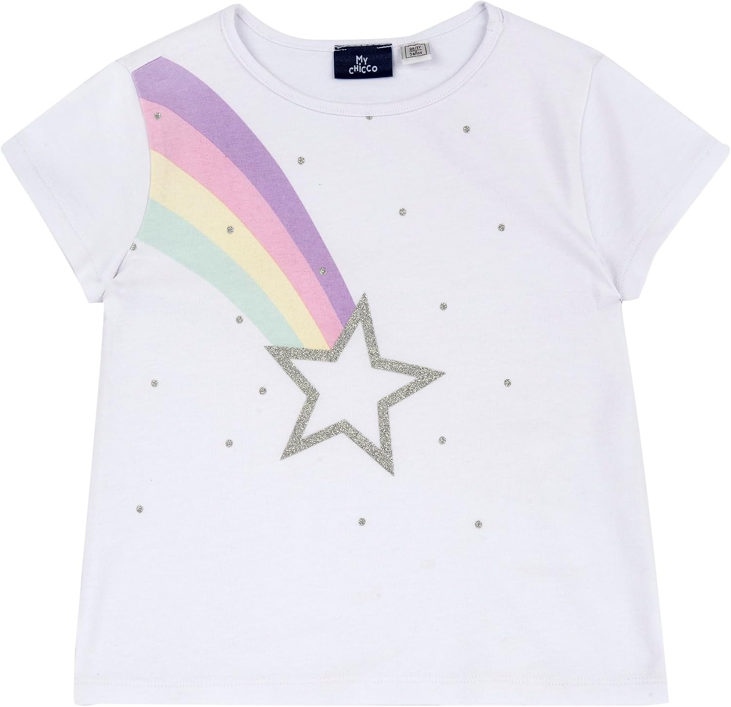 Detalle de Chicco T-shirt Fille 261 avec inscription tendance – Lot de 1