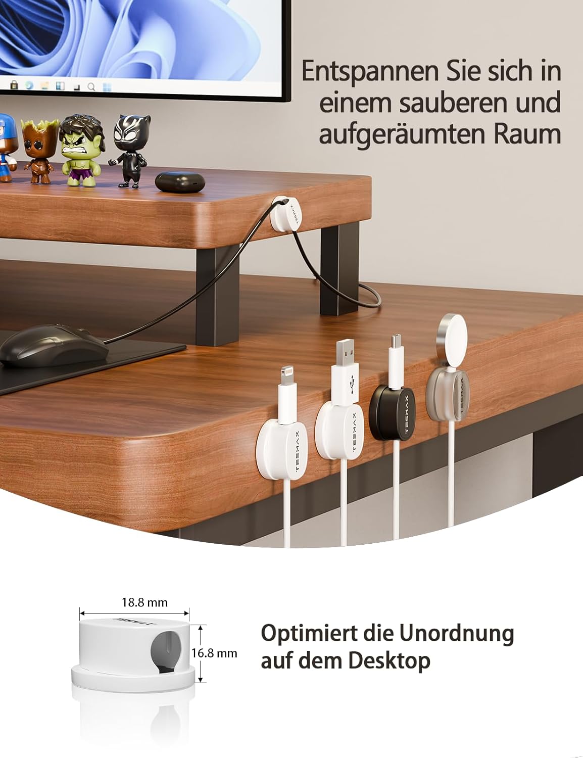 Thumbnail 6 de Tesmax Kabelhalter 10 mm 🧰