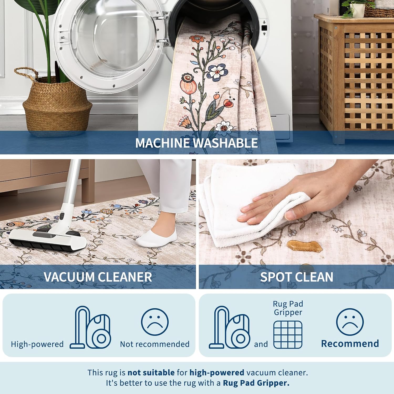 Thumbnail 6 de GarveeHome floral runner rug 2x6