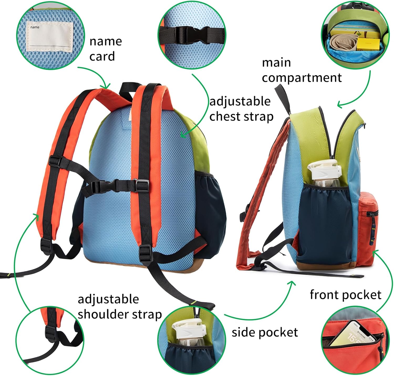 Thumbnail 1 de shukiku Toddler Backpack (kids school bag) – lightweight, water-resistant polyester for ages 2–10