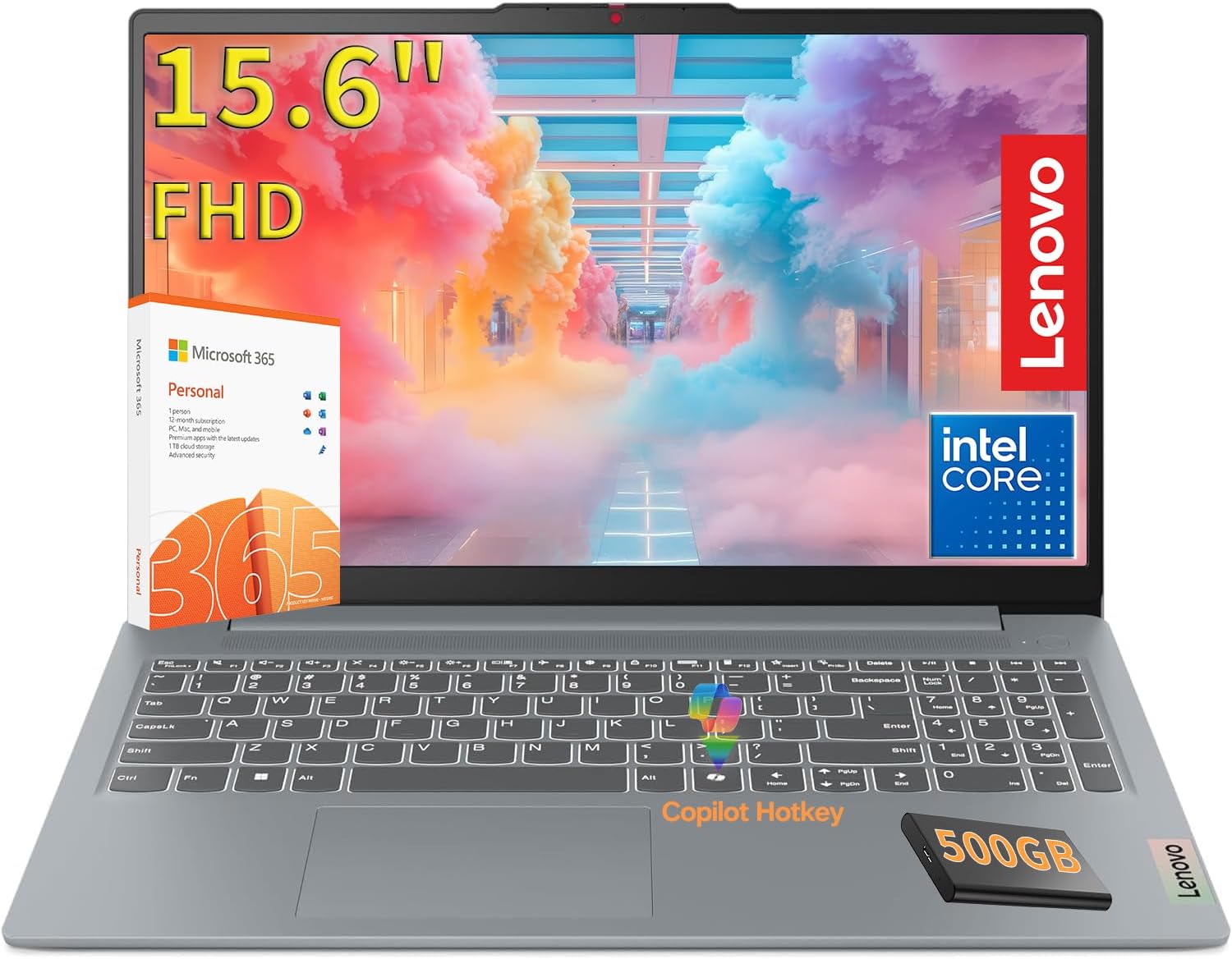 Detalle de Lenovo 15.6-inch FHD laptop