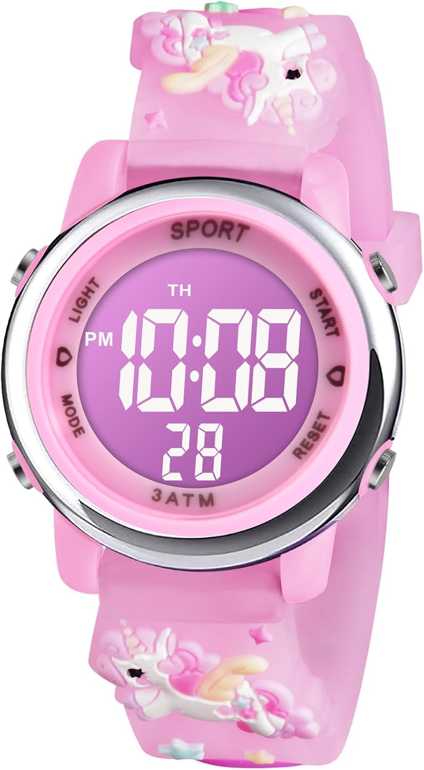 Detalle de Vicloon Unicorn Digital Watch digitaal kinderhorloge met ledlicht in 7 kleuren