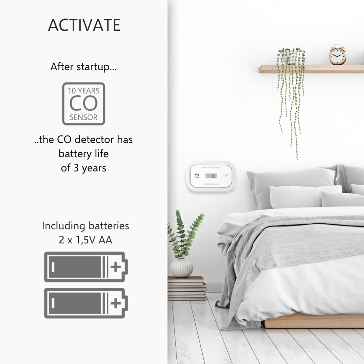 Detalle 2 de ELRO FC5003 CO alarm 10-year sensor