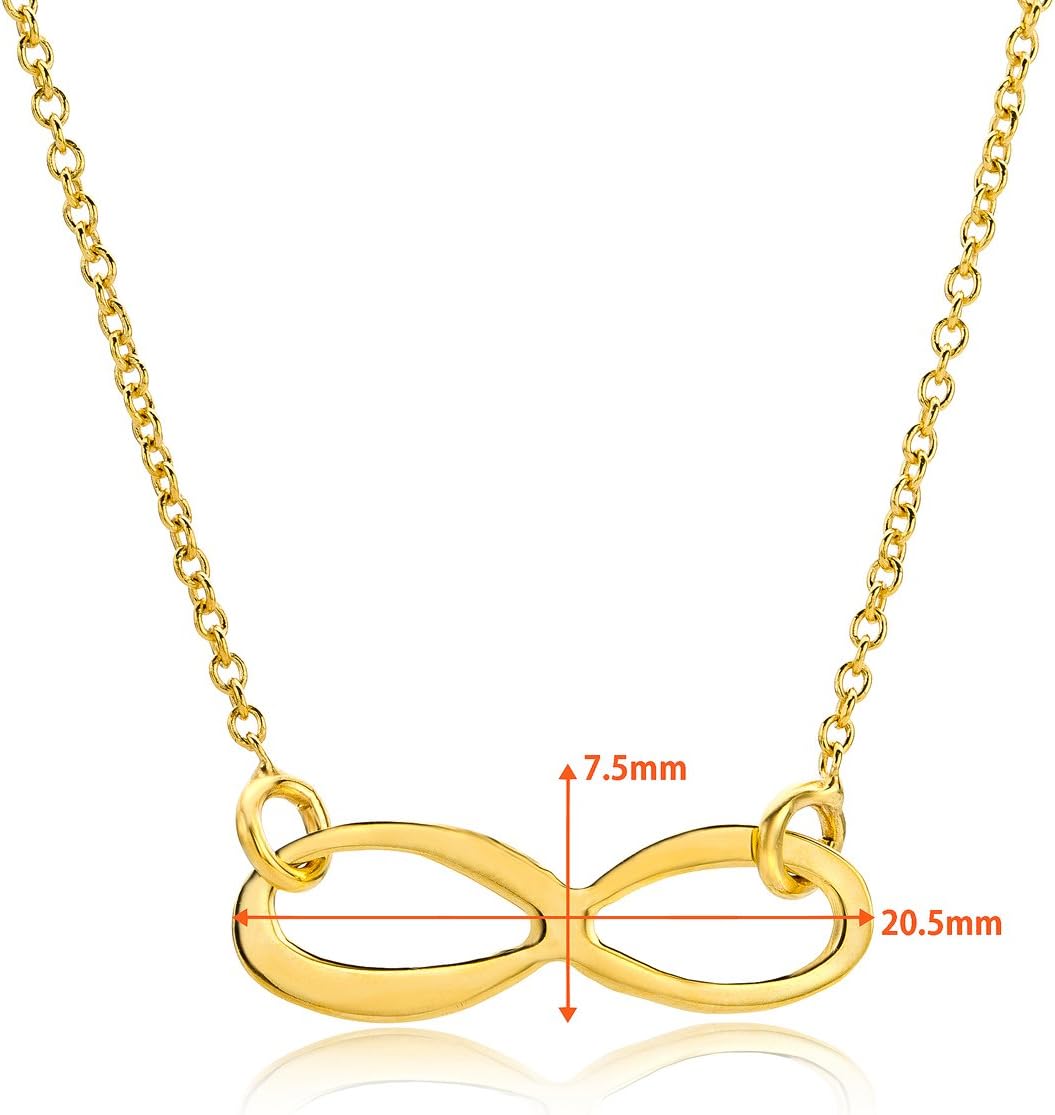 Thumbnail 3 de Orovi Collana Donna in Oro 9Kt Giallo con Ciondolo Infinity, Ø 47,5 cm – Ipoallergenico, confezione regalo
