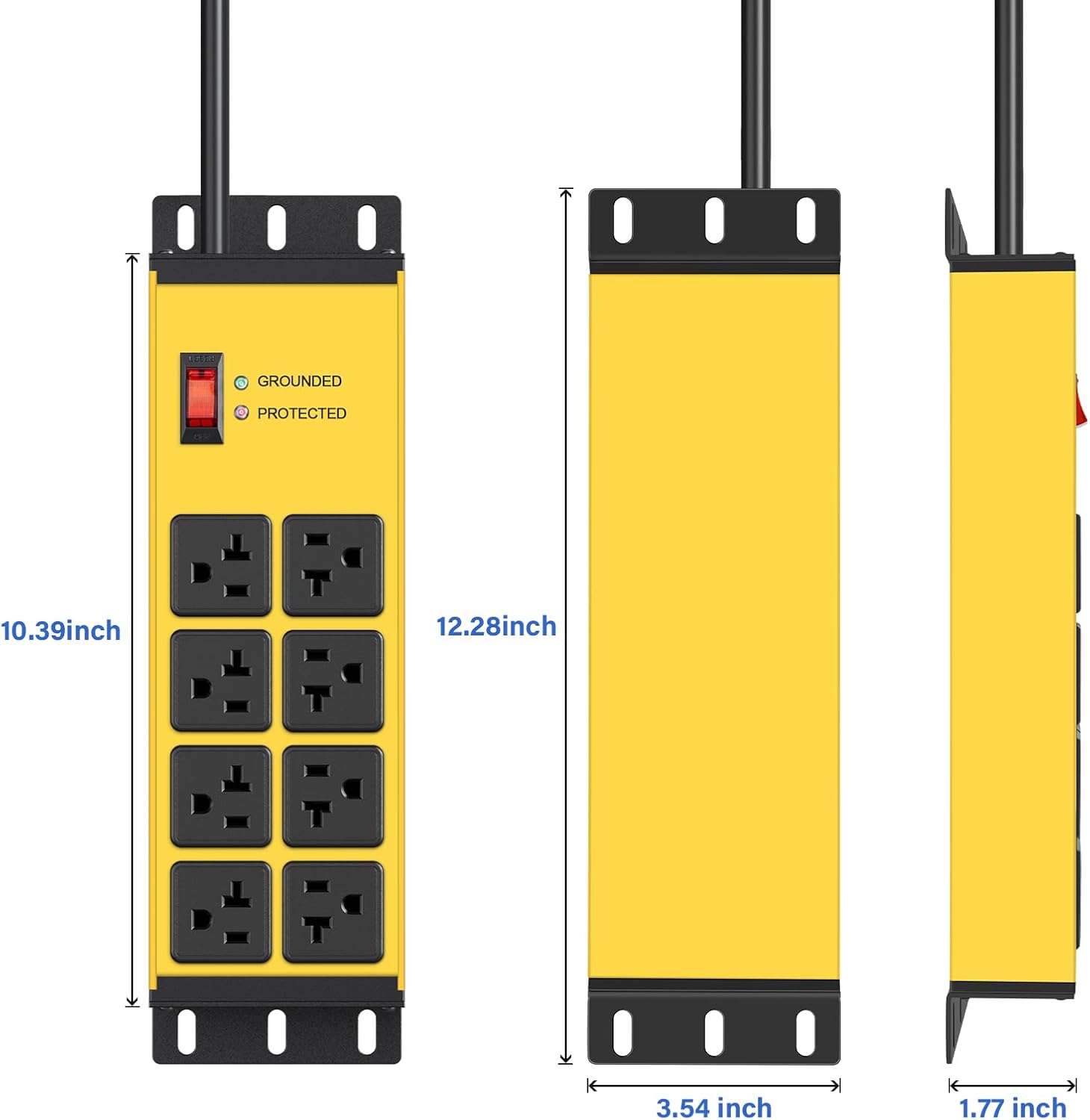 Thumbnail 5 de CCCEI CC20A-08-01 Heavy-Duty Power Strip, 8 Outlets, 12-Gauge 6-ft Cord