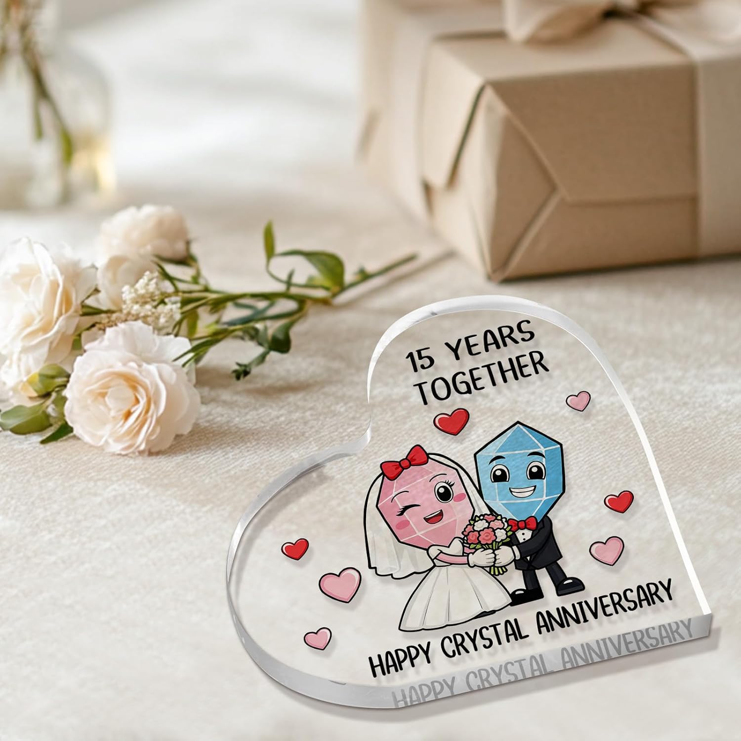 Thumbnail 6 de 15th Wedding Anniversary Plaque Keepsake