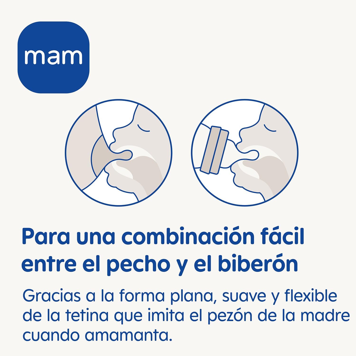 Detalle de MAM Tetina 3 Flujo Rápido (a partir de 4 meses) – Pack 2 Uds, SkinSoft Silicone