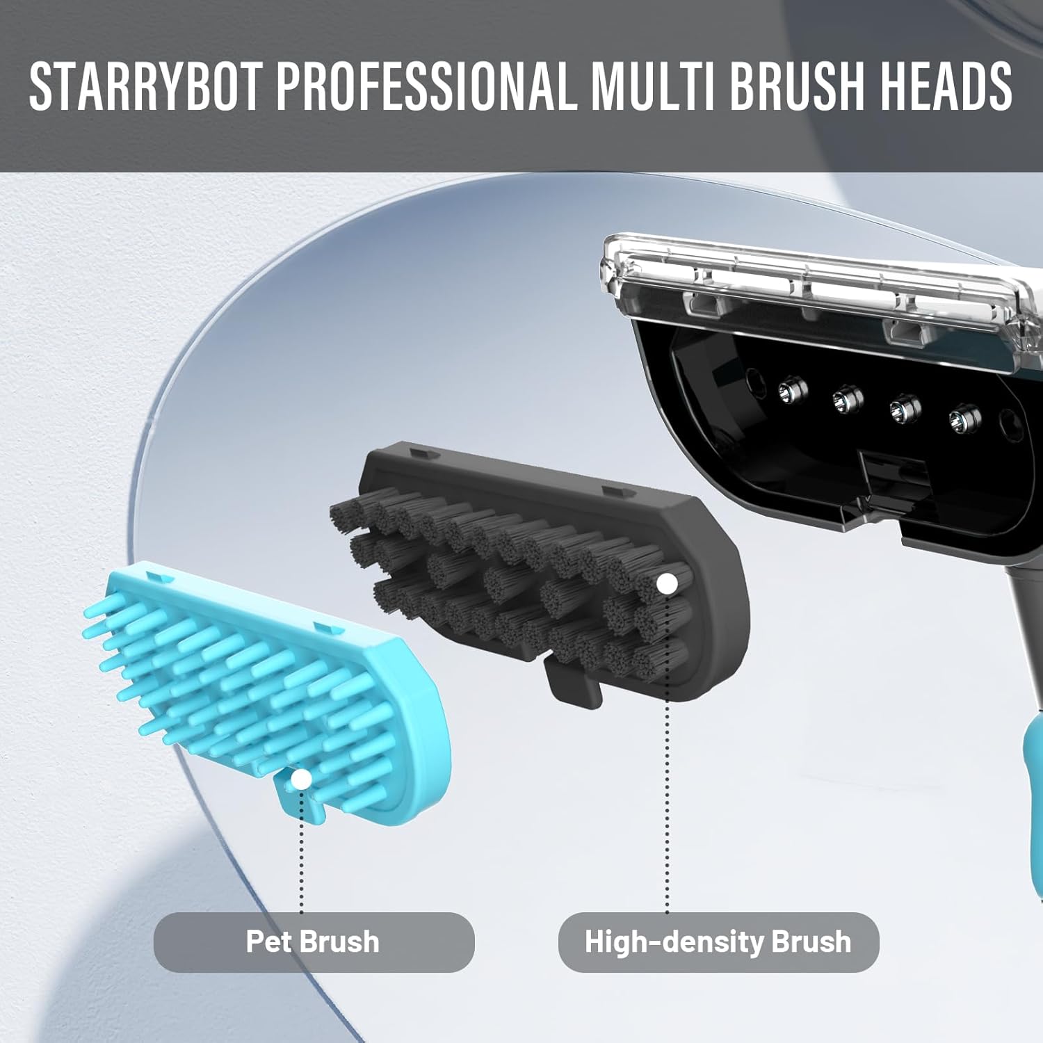 Detalle de STARRYBOT C-AC2502 Portable Carpet Cleaner with Steam, 18,000 Pa Suction
