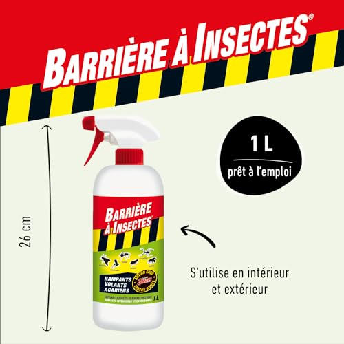 Detalle de Barrière à Insectes – Vaporisateur prêt à l’emploi 1 L (BARSEC1000N) pour insectes volants, rampants et acariens