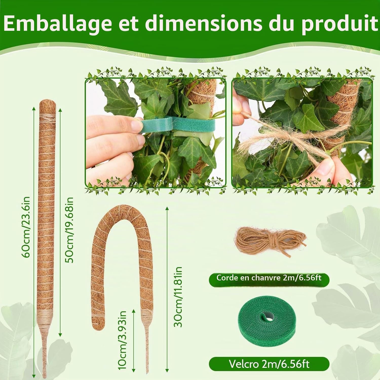 Detalle de Yeecka flexibele Monstera-plantenstandaard, set van 2