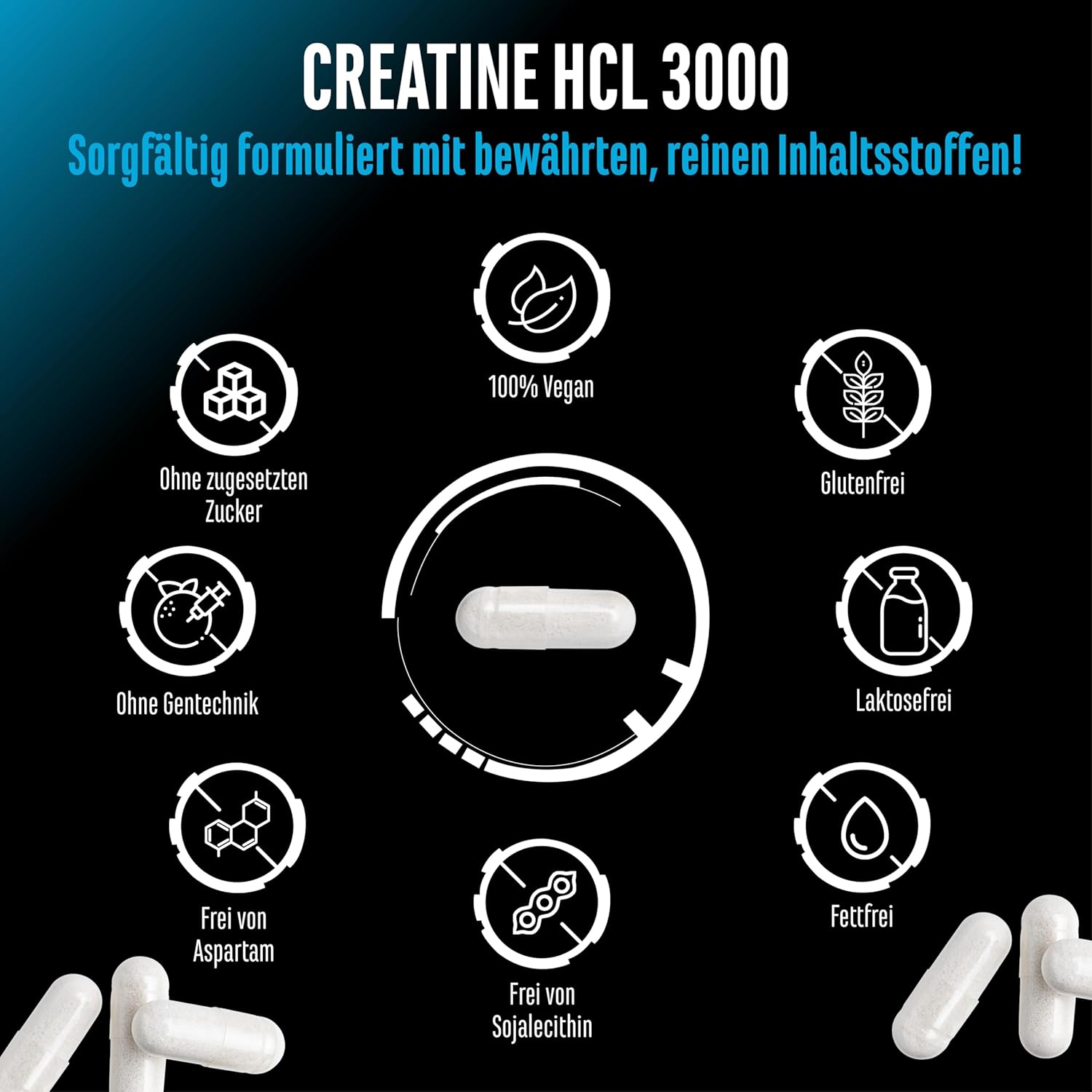 Thumbnail 3 de Creatine HCL 365 Kapseln 3000 mg pro Tag