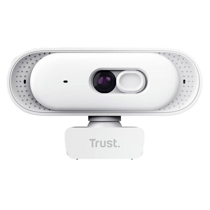Detalle de Cámara web Trust Tomar 2K QHD Blanca: videoconferencias nítidas y sin complicaciones