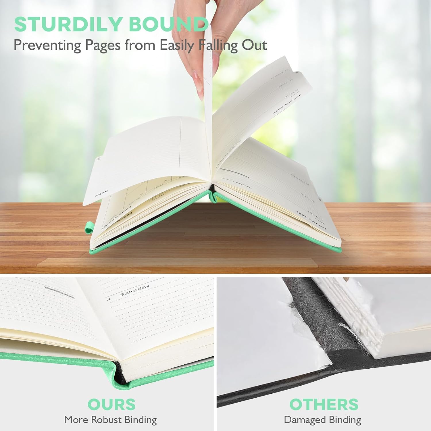 Thumbnail 4 de OMEYA 2026–2027 Weekly & Monthly Planner, 100gsm Paper, Stitched Binding