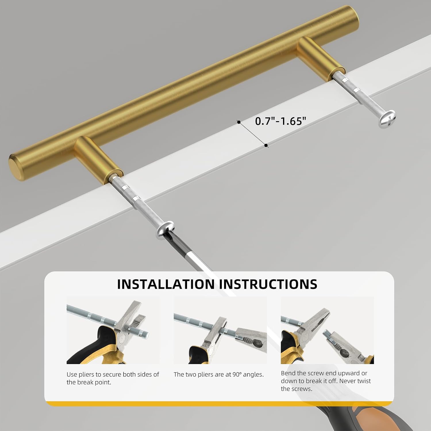 Detalle de Goldenwarm Cabinet Pulls 3-Inch