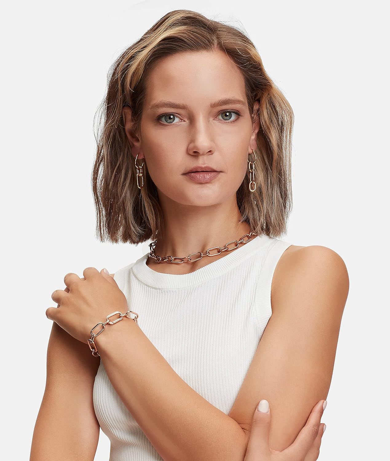 Thumbnail 4 de LIEBESKIND BERLIN Damen-Schmuck im Ketten-Look: Armband, Kette und Ohrringe aus Edelstahl
