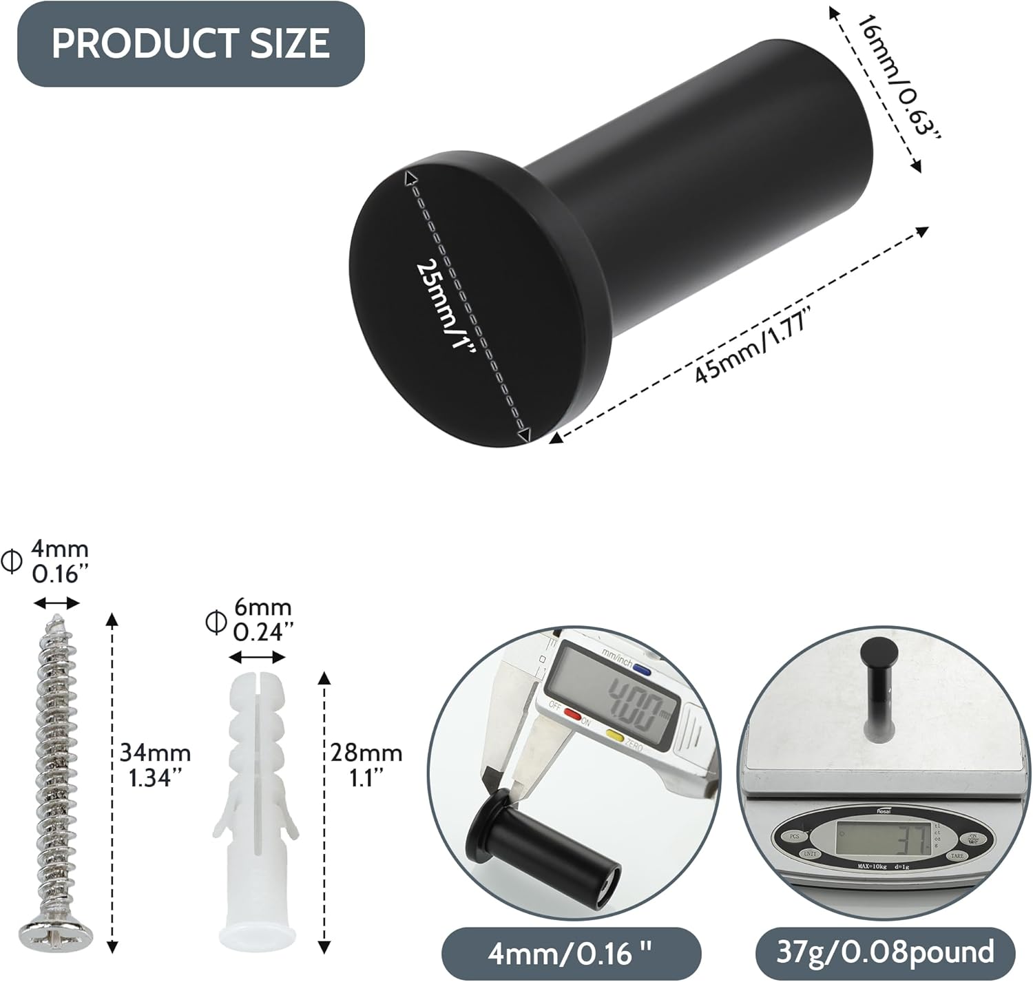 Thumbnail 2 de SAYAYO coat hooks 4 pack 15kg capacity