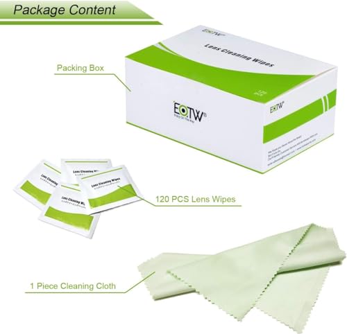 Detalle 2 de EOTW 120 Lens Cleaning Wipes: Handy, Individually Wrapped Screen Cleaners