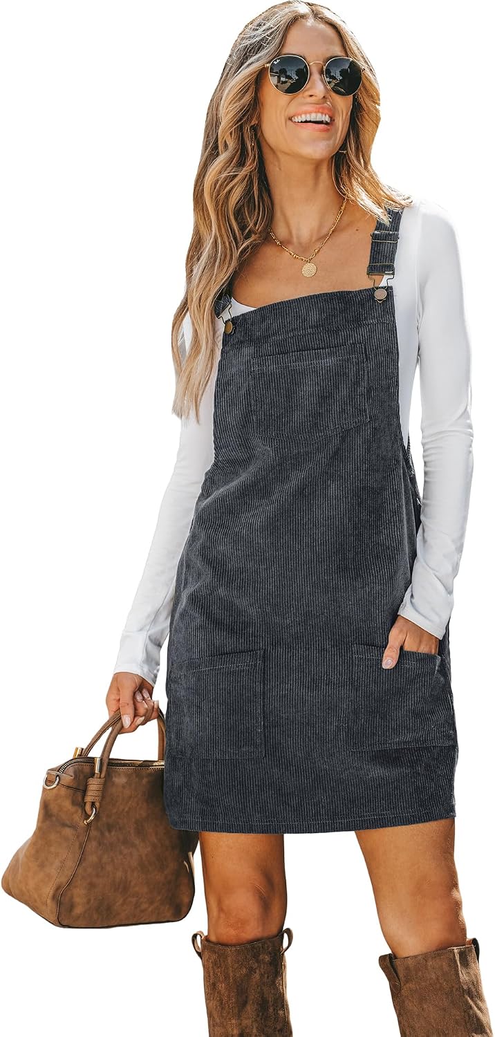 Imagen de CUPSHE mini abito casual da donna in velluto a coste con scollo quadrato en OfertitasTOP