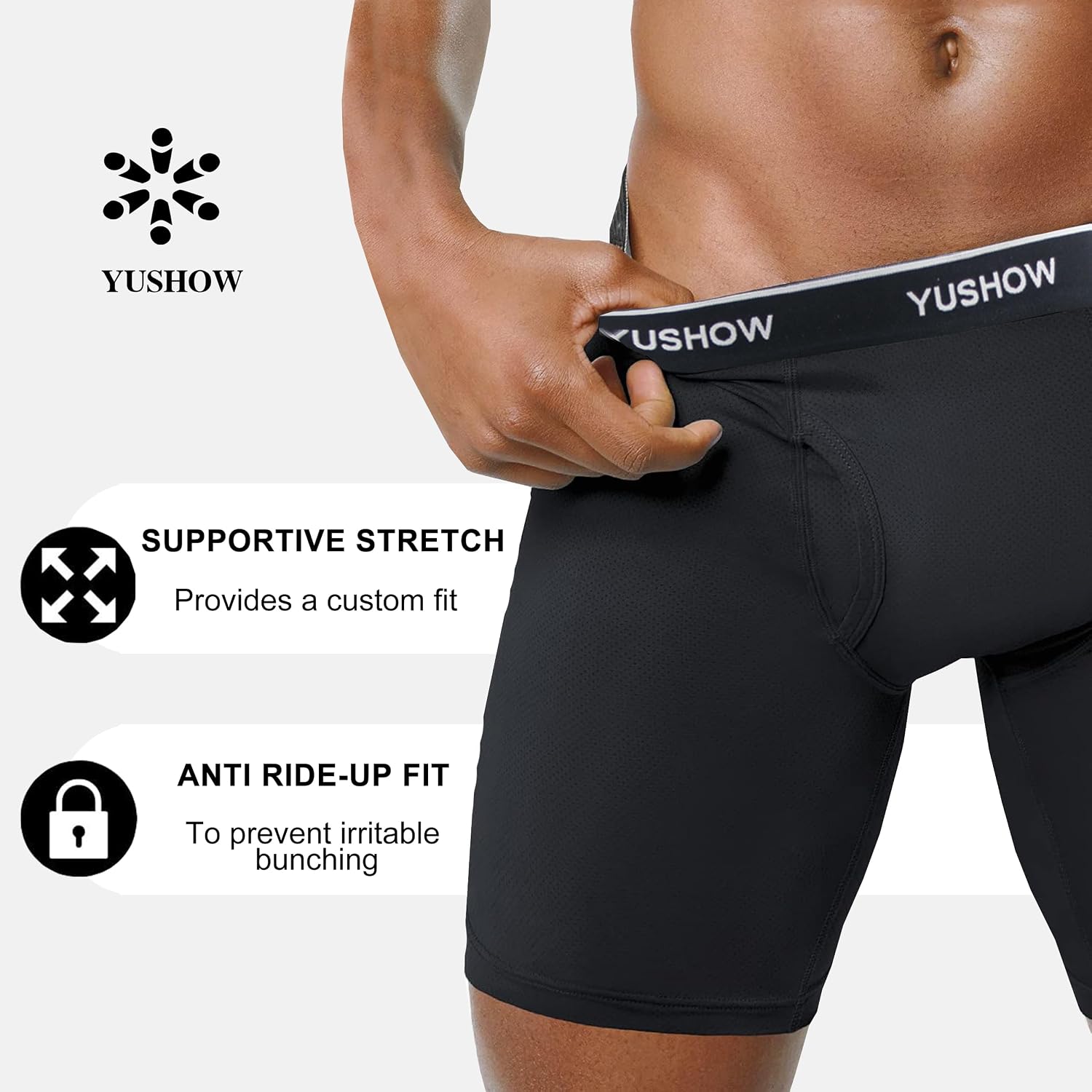 Detalle de YUSHOW Boxershorts Herren 4er Pack Mesh 4er Pack