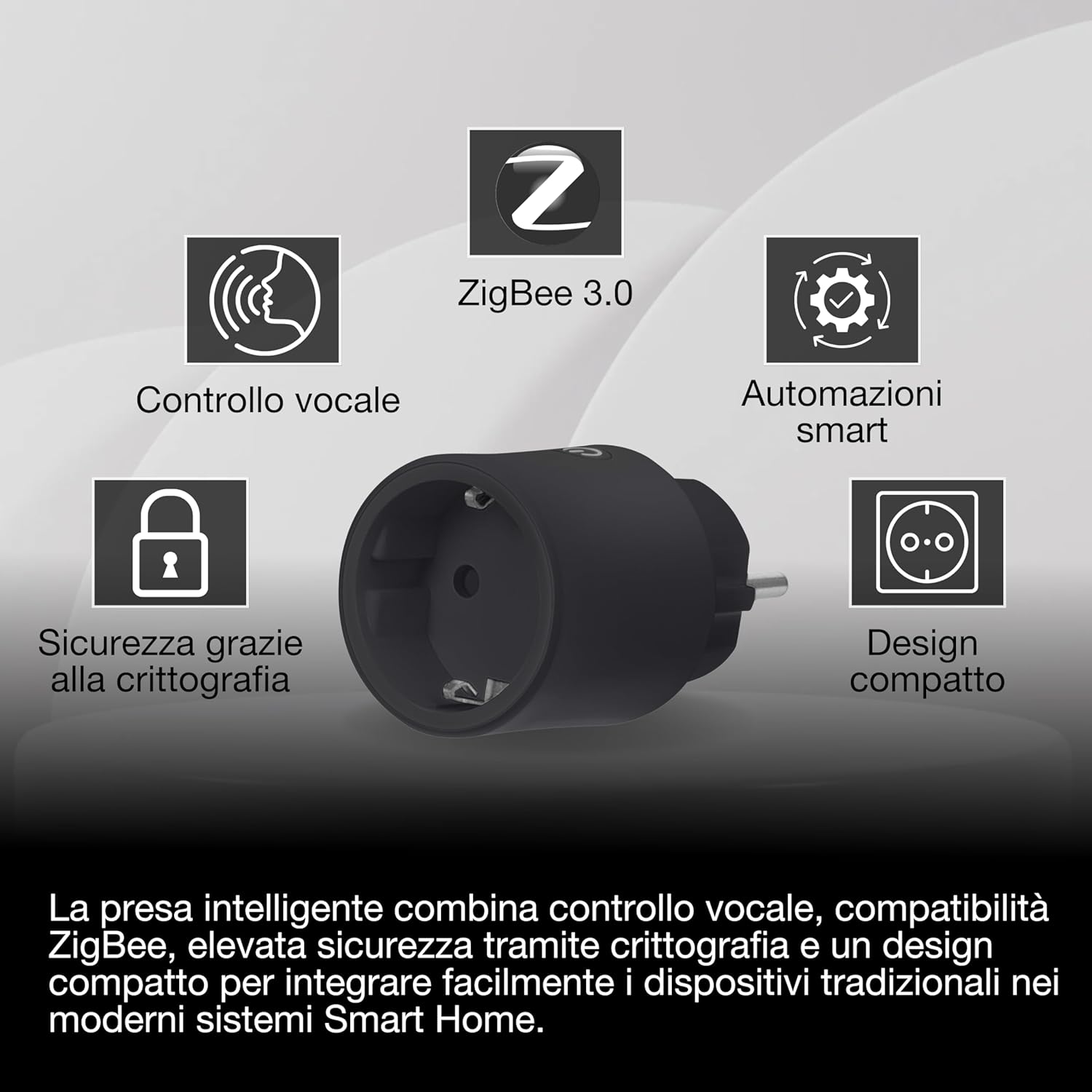 Thumbnail 2 de OSRAM SMART+ ZigBee Presa EU nera (4-pack) – controllo energetico e integrazione smart