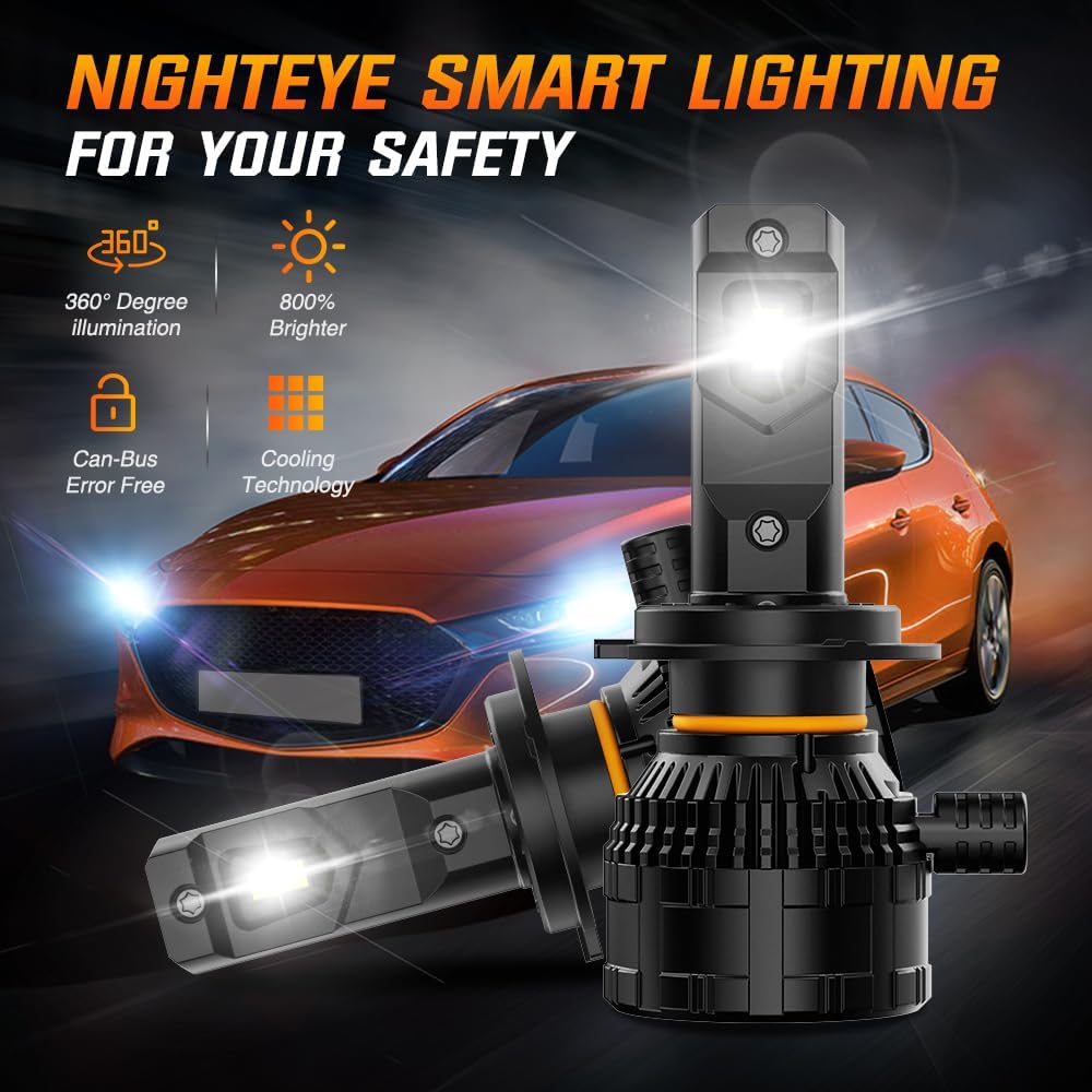Thumbnail 6 de NIGHTEYE H7 LED headlight bulbs 200W