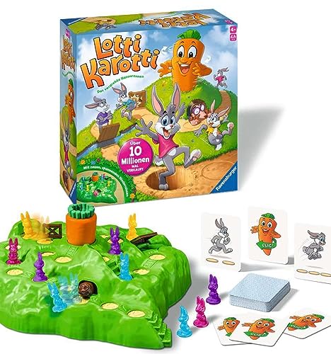 Detalle de Ravensburger Lotti Karotti — juego de carreras 2‑4 jugadores