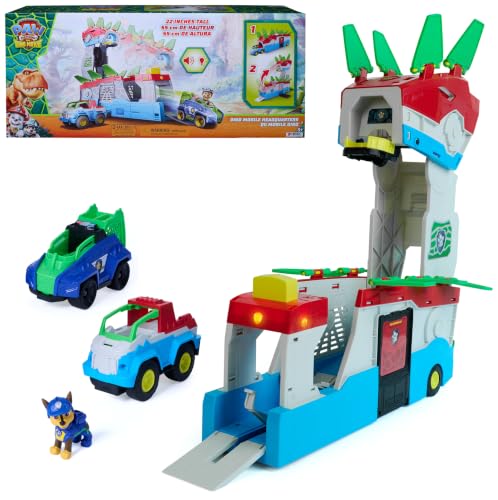 Detalle de Paw Patrol: The Dino Movie – Cuartel General 2 en 1 con Chase y vehículos