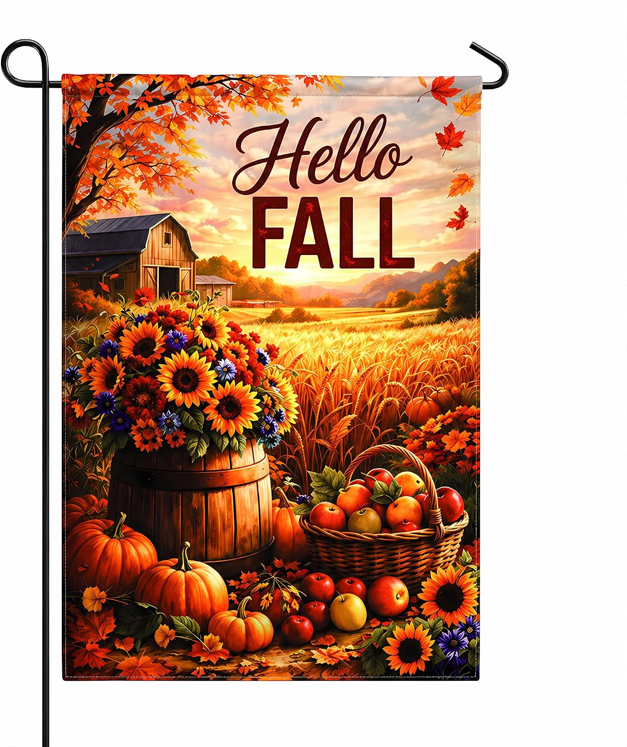 Detalle de Hello Fall Garden Flag, 12 x 18 Inches