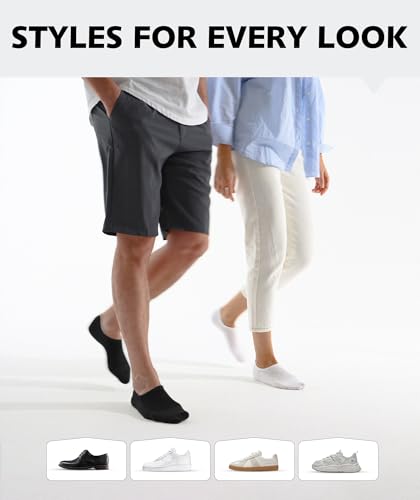 Thumbnail 5 de CLOSEMATE Calcetines invisibles de verano para hombre y mujer (6 pares, tobilleros) - algodón transpirable y antideslizantes