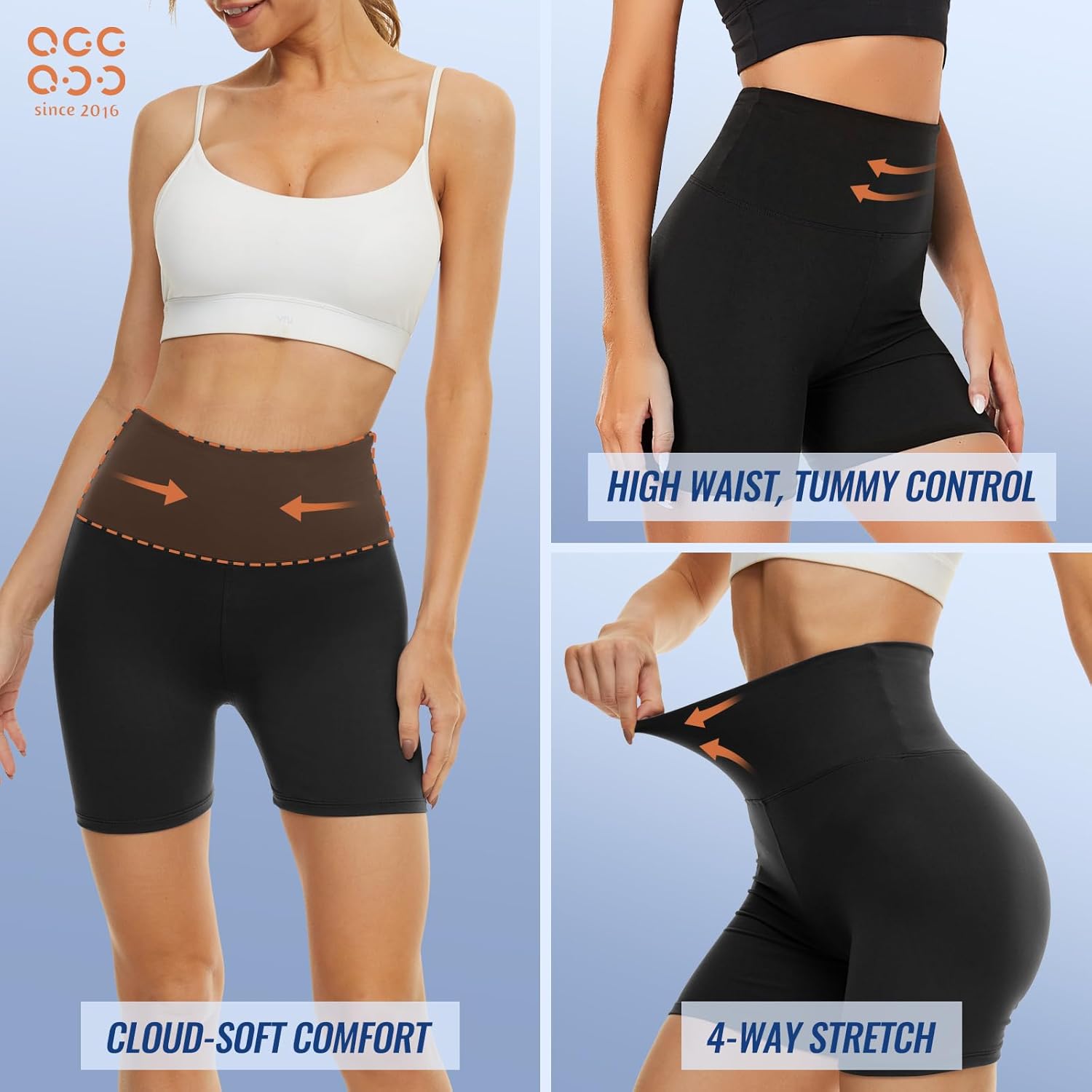 Thumbnail 2 de 3 Pack High Waisted Biker Shorts 3" 🚴♀
