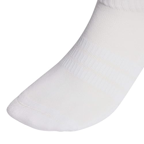 Detalle de adidas Unisex Cushioned Sportswear Knöchel-Socken 3er-Pack – weiß/weiß/schwarz, Größe 42–45