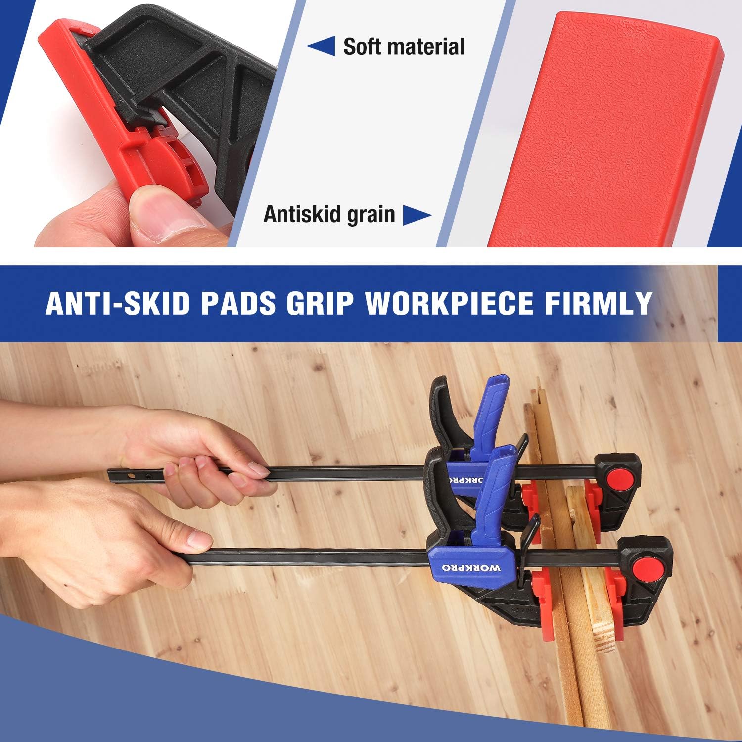 Thumbnail 5 de WORKPRO 305 mm Ratchet Bar Clamp Set 68 kg 🛠