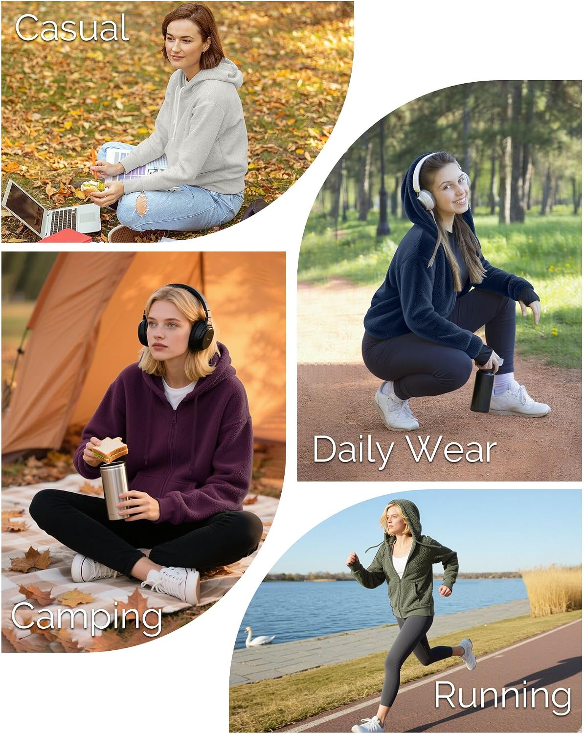 Thumbnail 1 de Outdoor Ventures women’s fleece jacket with full zip, hood and 6 pockets
