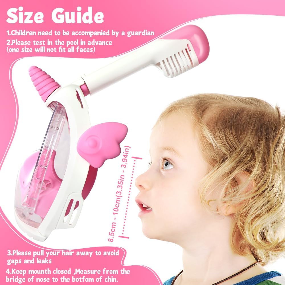 Thumbnail 1 de AOOSA kinder-snorkelmasker met 180° zicht en Dry Top-snorkel