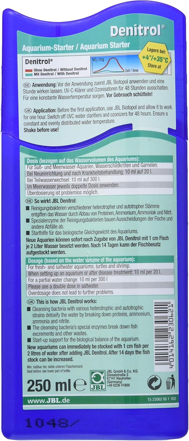 Thumbnail 1 de JBL Denitrol Aquarium-Starter (250 ml) – Bakterienstarter für Süß- und Meerwasser, Neueinrichtung und Wasserwechsel