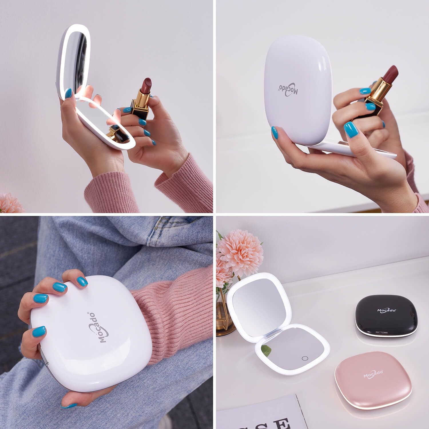 Thumbnail 3 de Mocado Compact LED Magnifying Mirror 4 inch