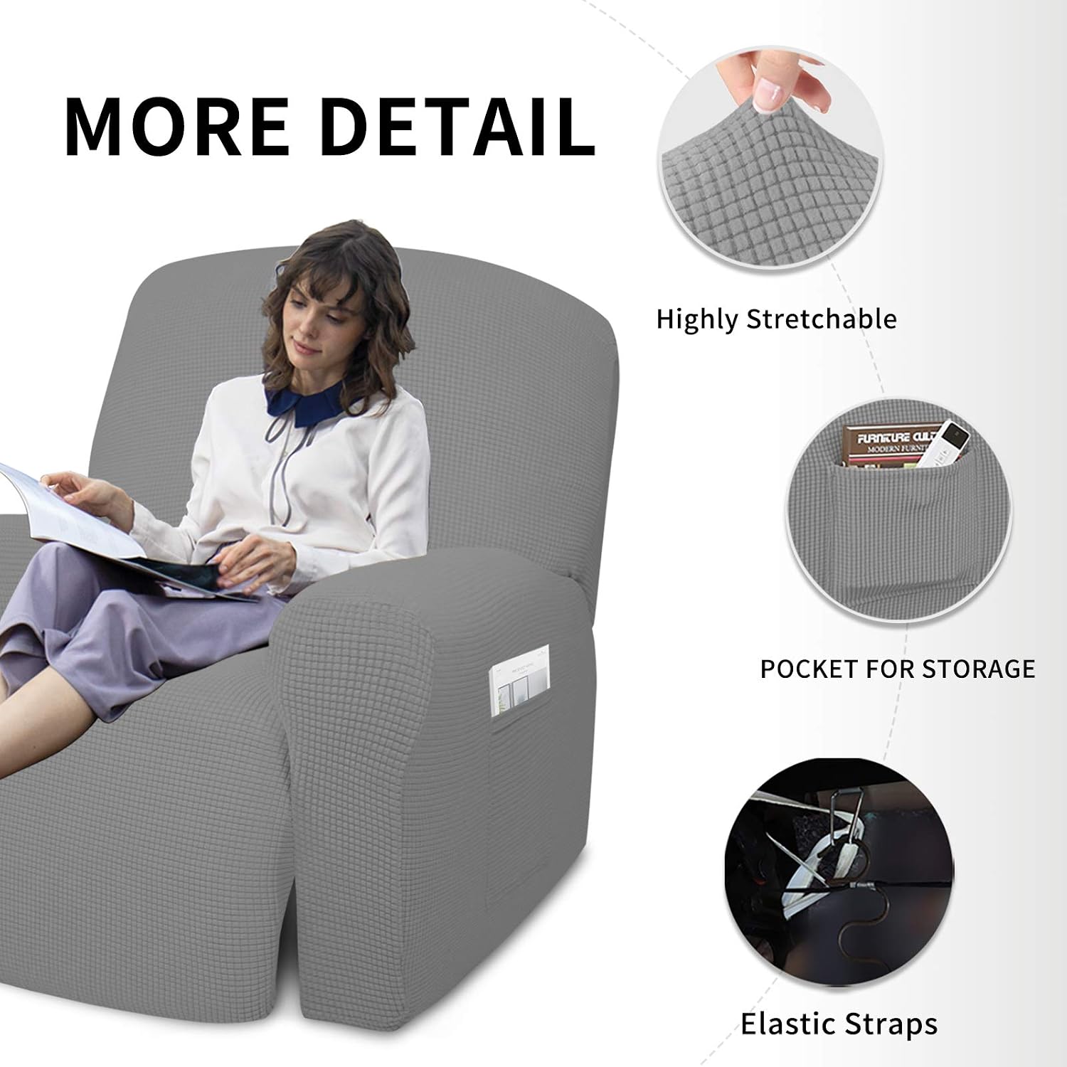 Detalle 2 de Easy-Going Recliner Slipcover X-Large