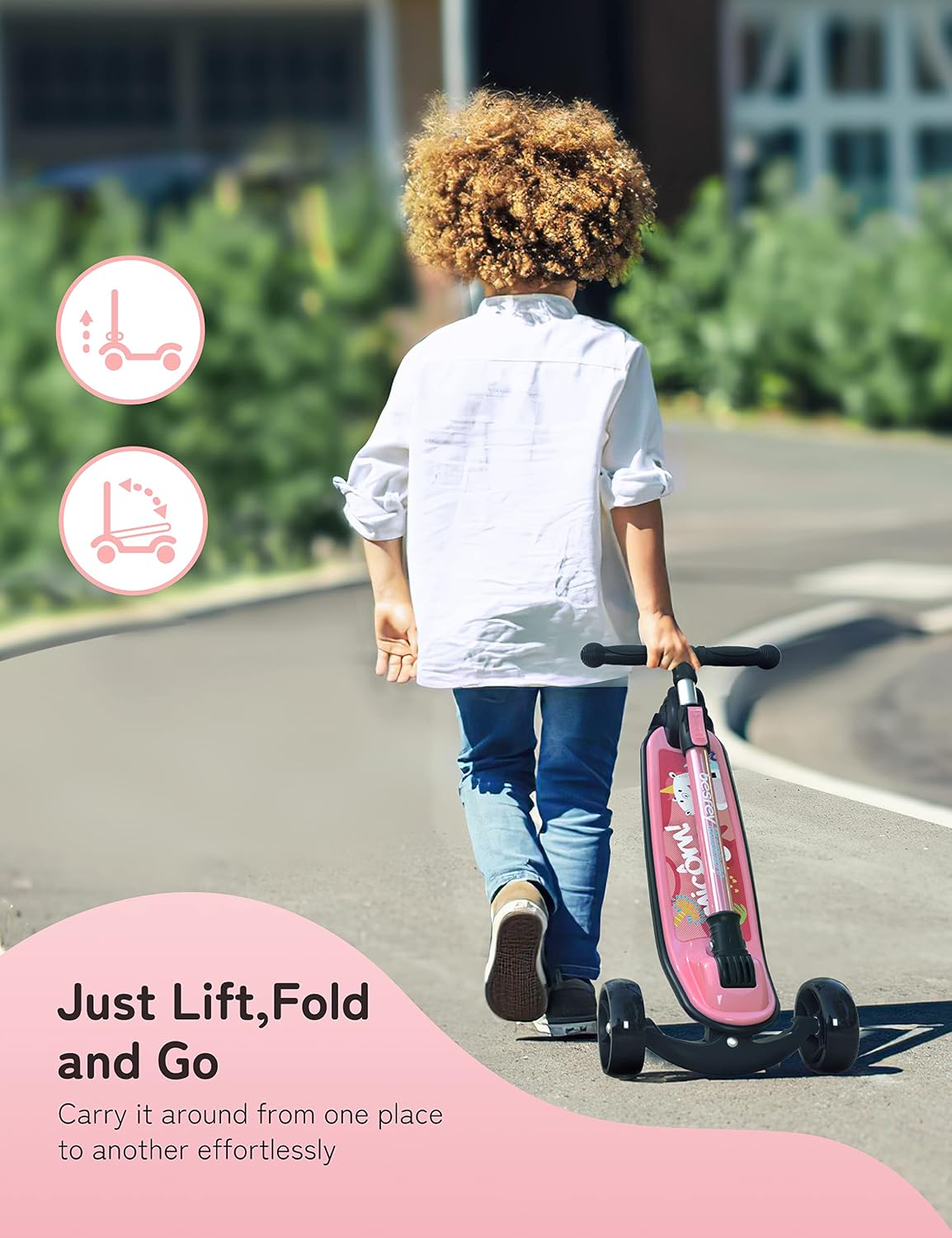 Thumbnail 4 de besrey Kinder-Scooter Big Wheels, verstellbar 59–83 cm