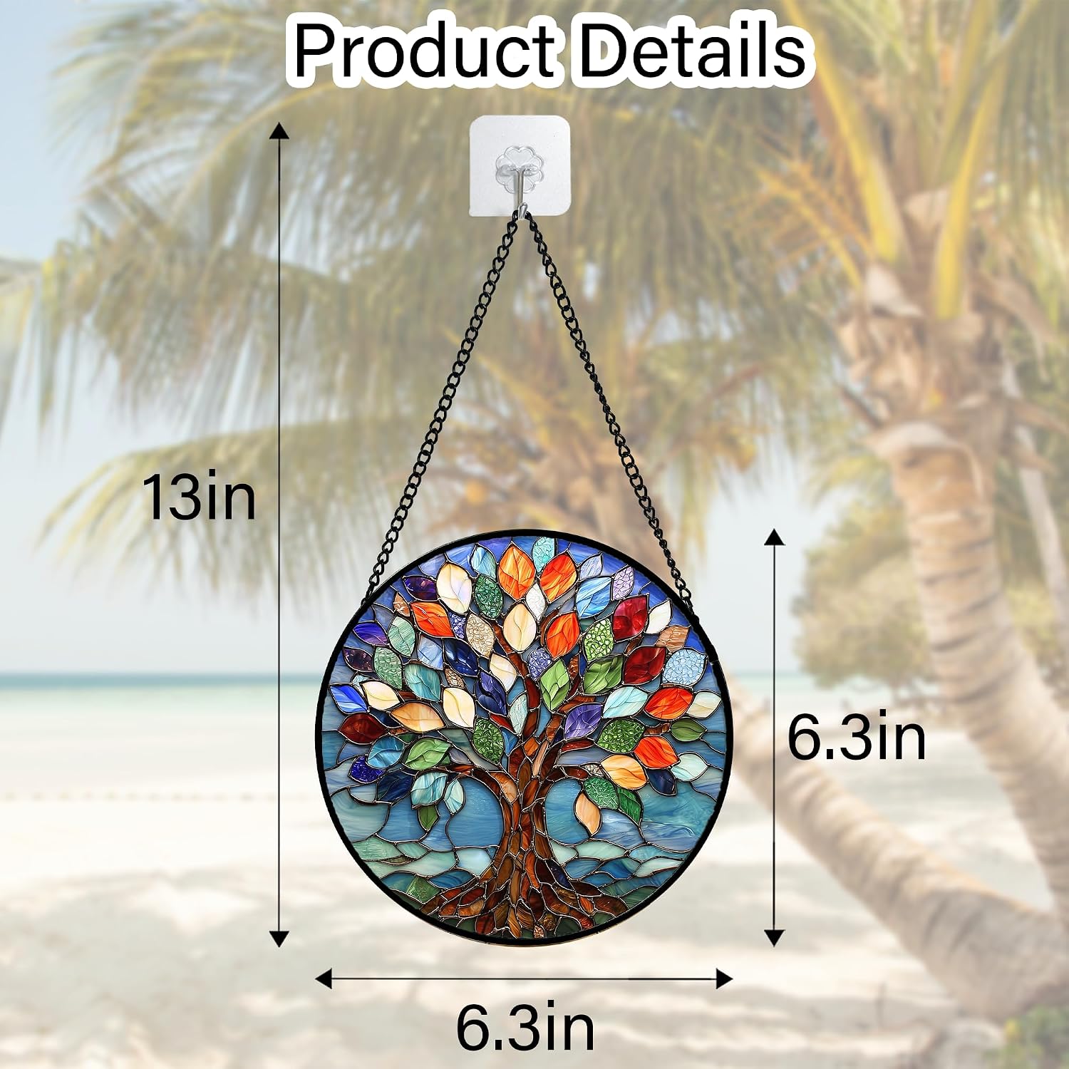 Detalle 1 de Stained Glass Suncatcher 6.3-inch