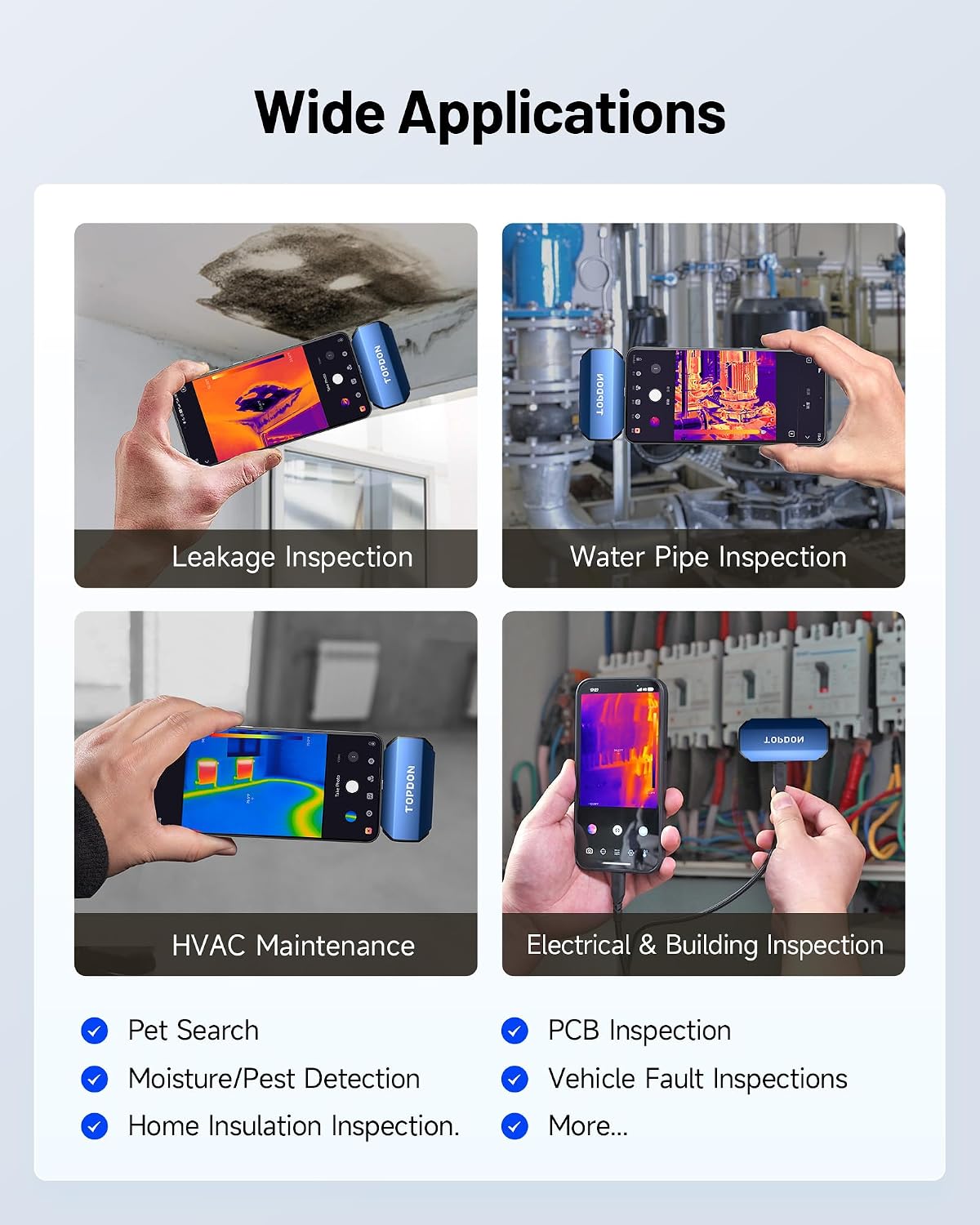 Detalle 2 de TOPDON TC001 Thermal Camera for Android, 512×384 Super Resolution, 9 Palettes