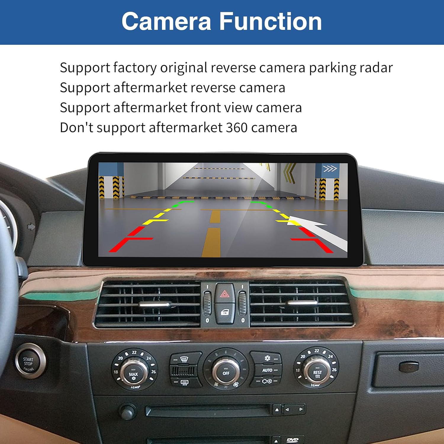 Detalle de Road Top autoradio 12,3 pollici per BMW Serie 5 E60/E61 2003-2008 con CarPlay senza fili e Android Auto