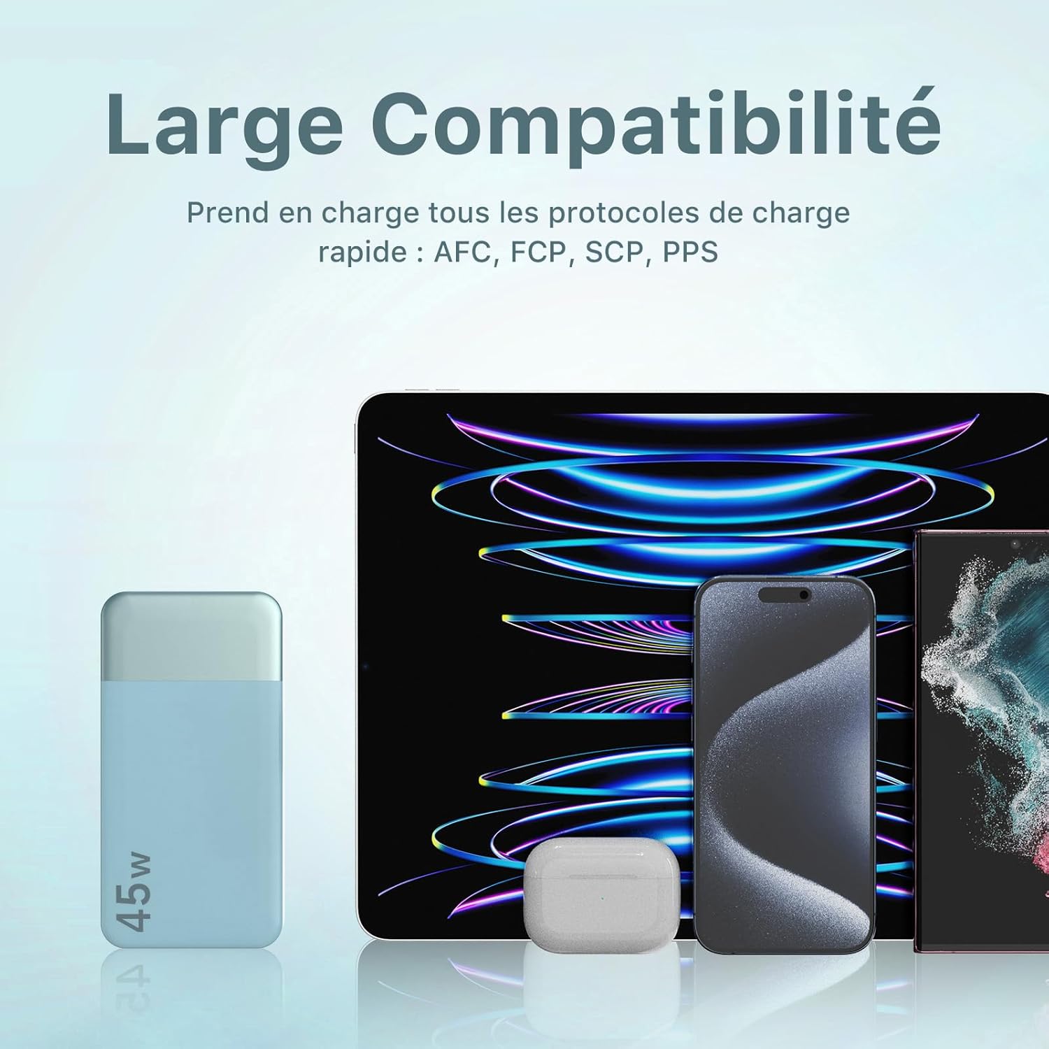 Thumbnail 6 de Nobis Batterie Externe 20000mAh Power Bank 45W – Charge Rapide USB-C In/Out, 4 Ports + affichage LED