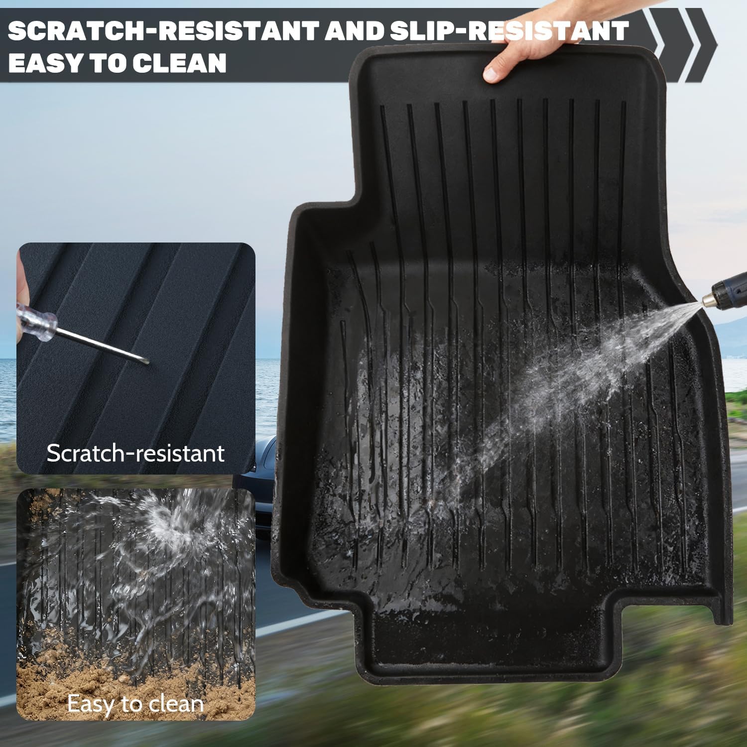 Thumbnail 4 de WUTGHUI TPE Floor Mats (Model Y Juniper) All-Weather Full Set — 7-piece