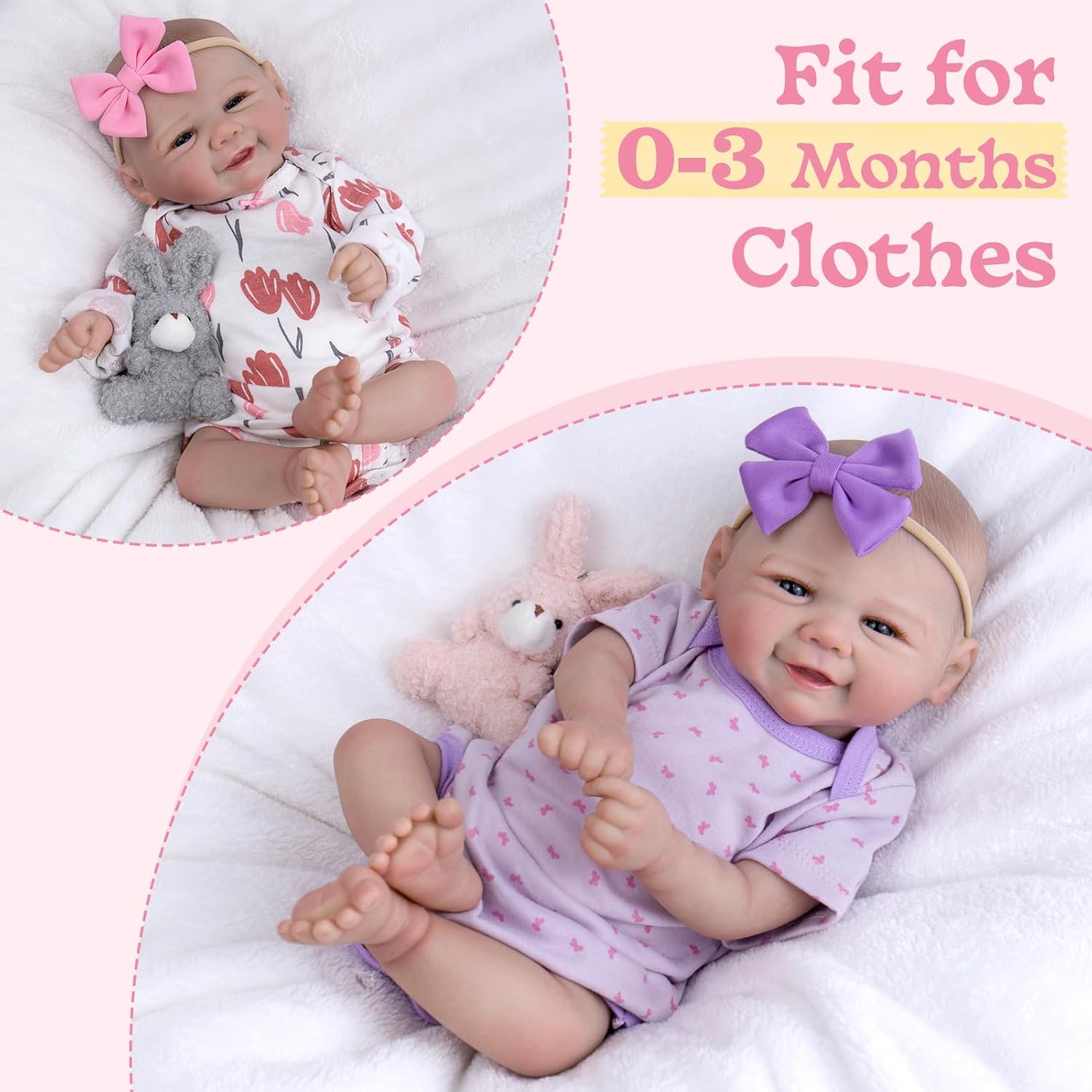 Detalle de Aori Realistic Reborn Baby Dolls (Weighted) — 20-Inch Lifelike Newborn Baby Girl with Flexible Limbs
